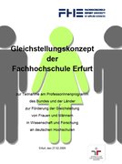 Gleichstellungskonzept der FH Erfurt