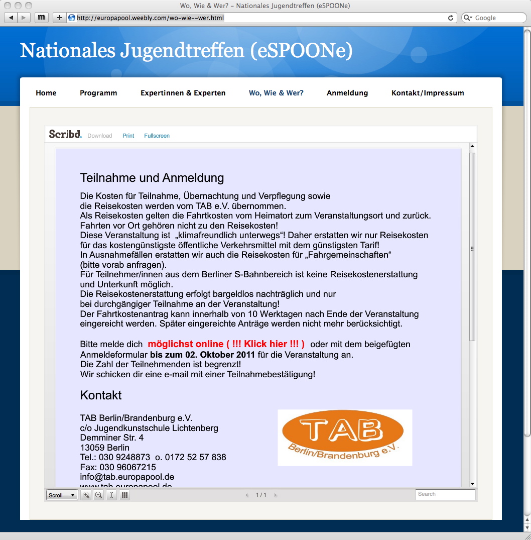 Nationales Jugendtreffen eSPOONe