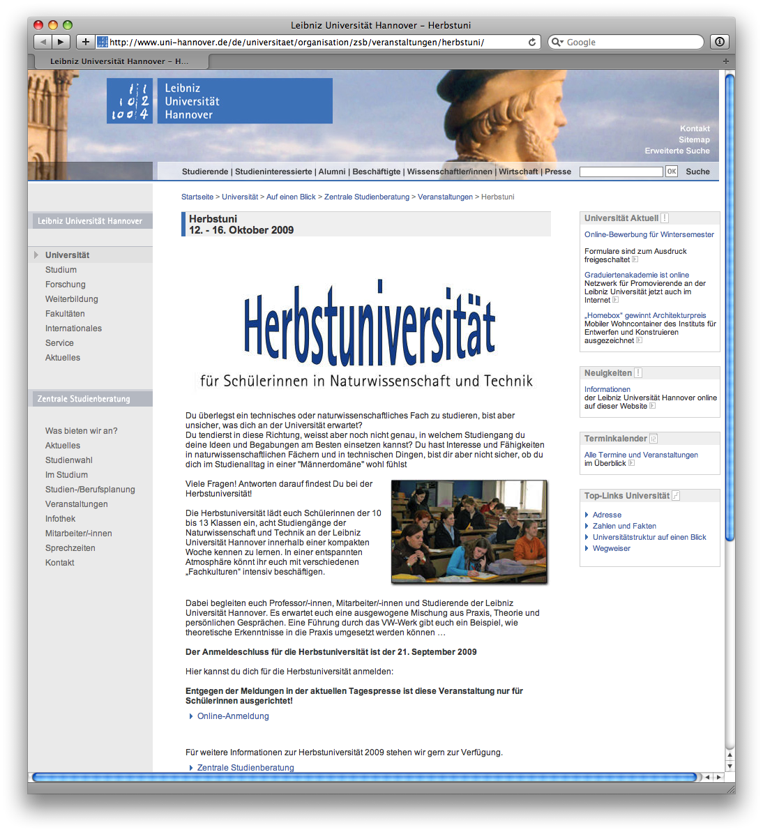 Gottfried Willhelm Leibniz Universität Hannover