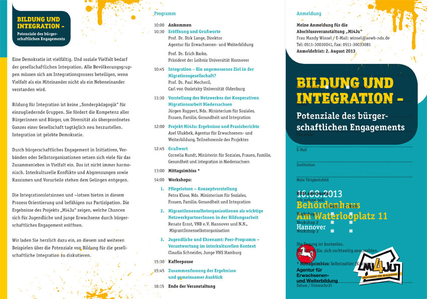 Fachtagung: Bildung und Integration – Potenziale des bürgerschaftlichen Engagements