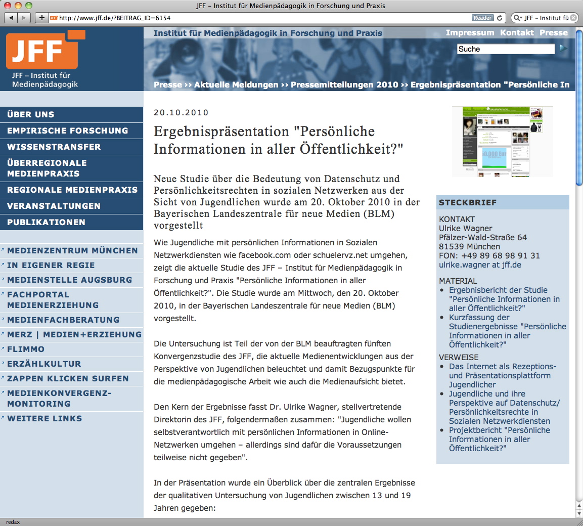 JFF - Institut für Medienpädagogik in Forschung und Praxis
