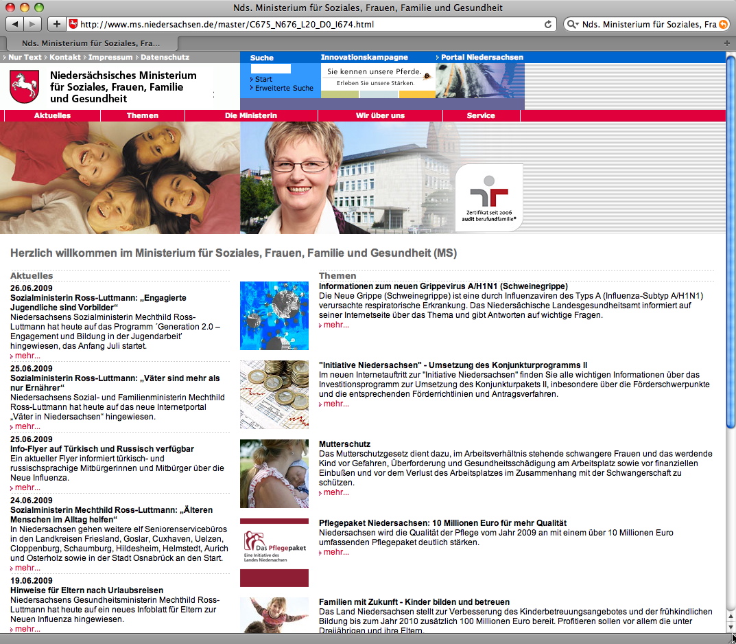 Nds. Ministerium für Soziales, Frauen, Familie und Gesundheit
